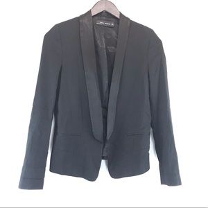 Zara Open Front Tuxedo Blazer